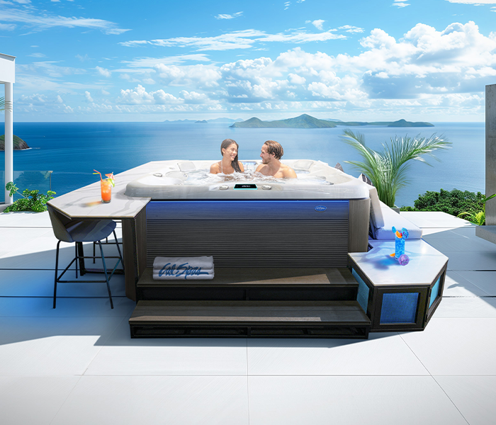 Calspas hot tub being used in a family setting - Montclair